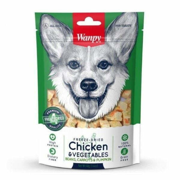 וונפי Wanpy עוף וירקות מיובש בהקפאה