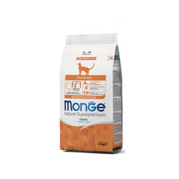 מונג חתולים מסורסים/מעוקרים בטעם ברווז - 1.5 ק"ג