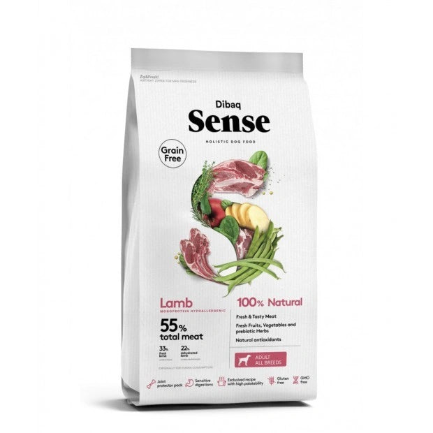דיבאק סנס בוגר כבש נטול דגנים 12 ק"ג - grain free adult Lamb