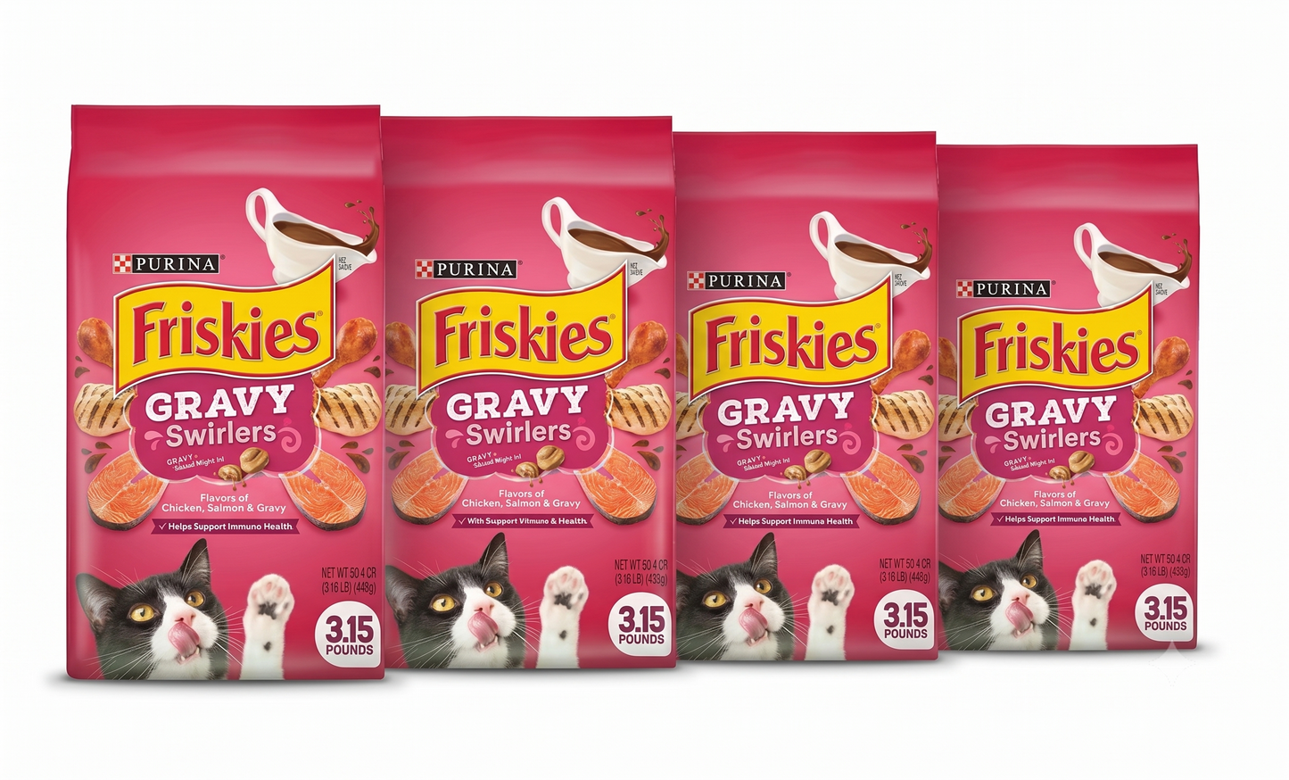 רביעיית פריסקיז Friskies Extra Crunch קראנצ'י מזון יבש לחתולים – סה"כ 5.6 ק"ג