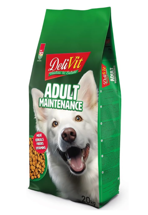 מזון יבש מלא לכלבים בוגרים 20 ק"ג בטעם עוף | Pet360 DeliVit Adult Maintenance 20kg