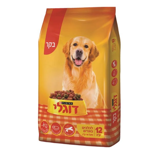 דוגלי בקר מזון לכלבים - 12 ק"ג
