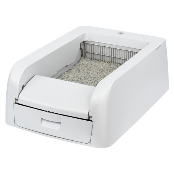 ארגז חול אוטומטי ScoopFree® עם מנגנון ניקוי עצמי לחול מתגבש