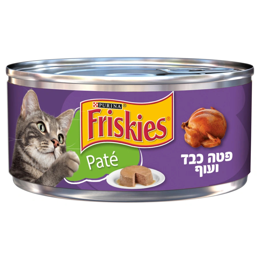 פריסקיז שימורים לחתולים פטה כבד ועוף 156 גרם