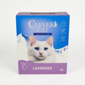 קלבר קט Clever Cat חול לחתולים מתגבש בניחוח לבנדר מרענן בתוספת פחם פעיל – 6 ליטר