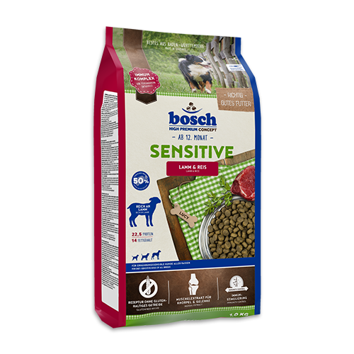 בוש סנסוטיב כבש ואורז – 100% רכיבים איכותיים | Bosch Sensitive Lamb & Rice